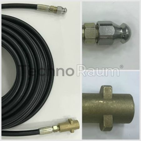 Шланг для прочистки канализаций с металлическим наконечником для Karcher (7,5 м)