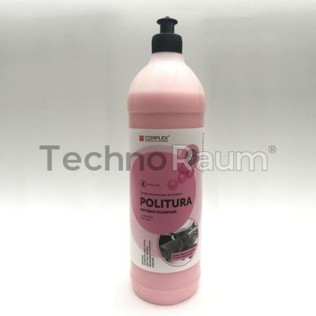 Матовая полироль-очиститель для пластиковых, кожаных изделий POLITURA (1л) Бабл Гам