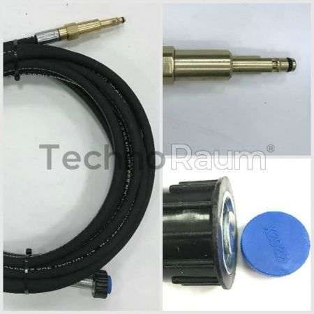 Шланг высокого давления резиновый DN6 однооплеточный для Karcher 20 м штуцер NEWпов - гайка М22х1,5